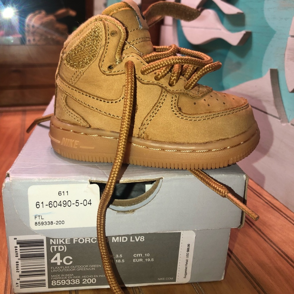 Nike Air Force 1 Mid Tan Color infant